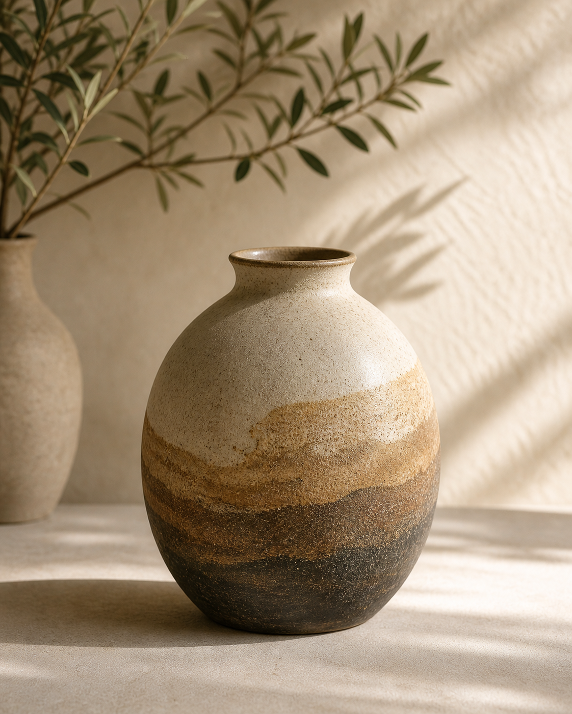 Ceramic earth vase